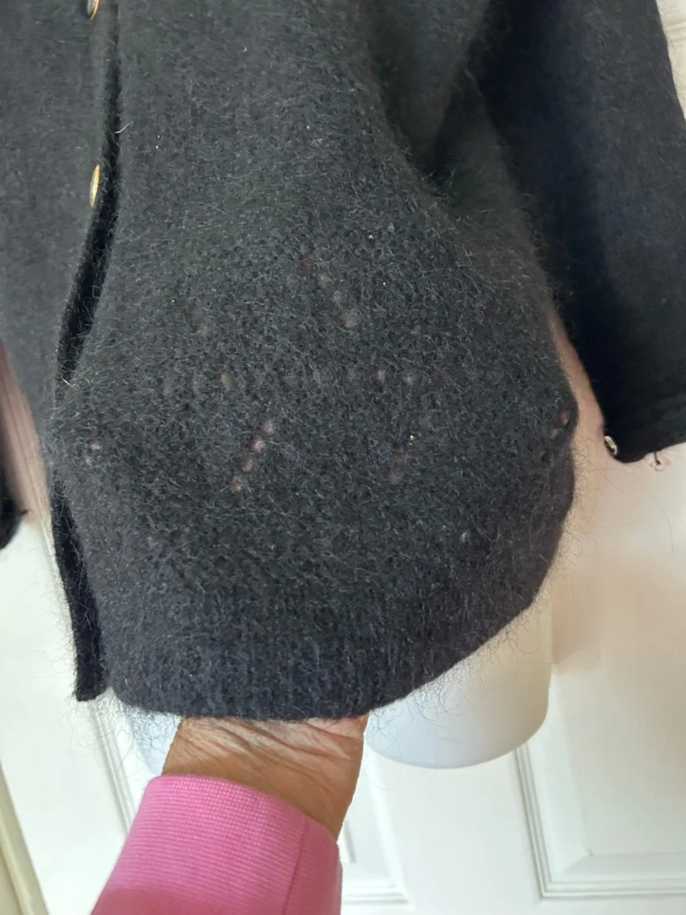 Sezane Black Mohair Wool Cardigan - Picture 6 of 11